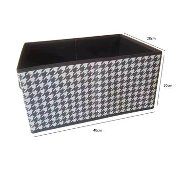 Houndstooth non-grid non-lid storage box pp board organizing clothes pants