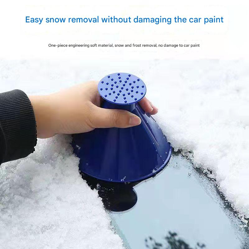 Car glass snow remover snow bucket cone deicing tool glass ice scraper trumpet defroster